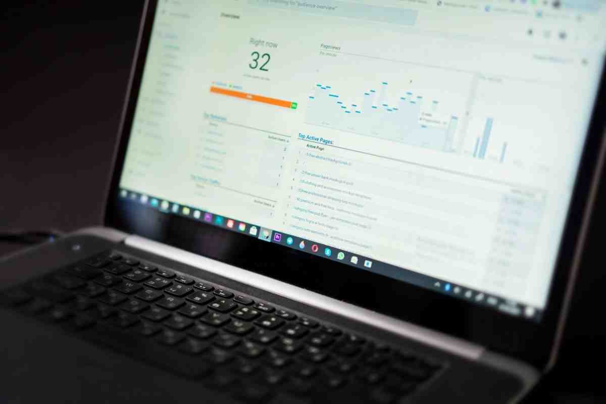 Laptop screen showing website analytics dashboard – Competitor SEO Analysis Guide