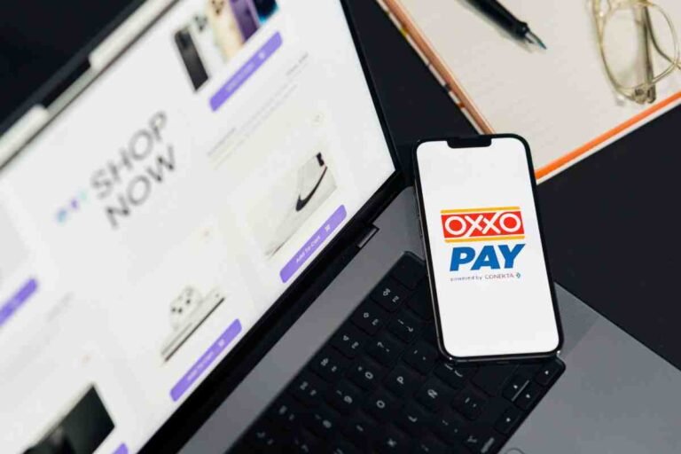 Best Payment Gateways Online Store: smartphone showing a payment app on a laptop with a shop page
